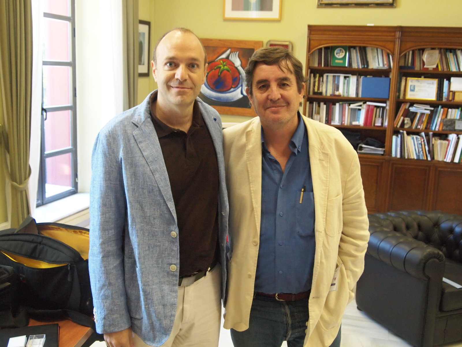 Con Luis García Montero, tras entrevistarlo